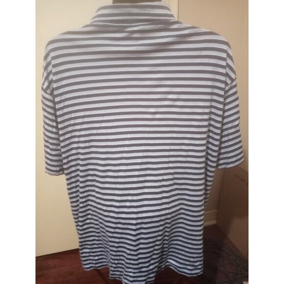 Polo Ralph Lauren Men’s 3XB Big Navy Blue Blue Stripe Short Sleeve Polo Shirt - Picture 7 of 13